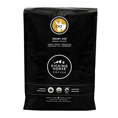 Kicking Horse Coffee, Smart Ass, Medium Roast, Whole Bean, 2.2 Pound - Certified Organic, Fairtrade, Kosher Coffee